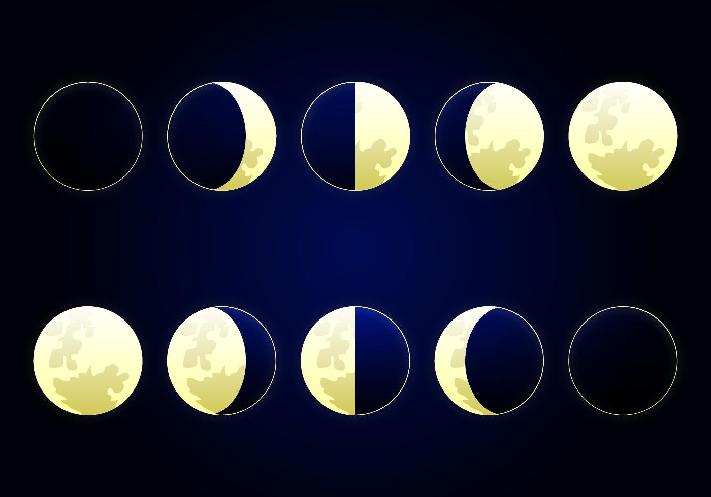 Луна в разные годы